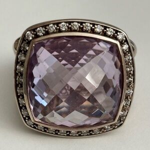 David Yurman Lavender Gemstone Ring with Silver Details
